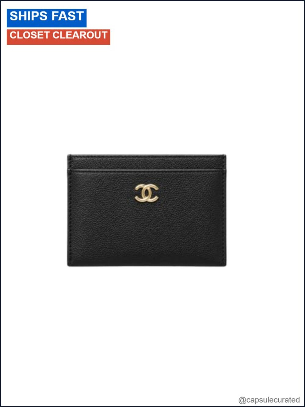 Pebbled Leather Card Wallet Slim Card Holder 4 Card Slots